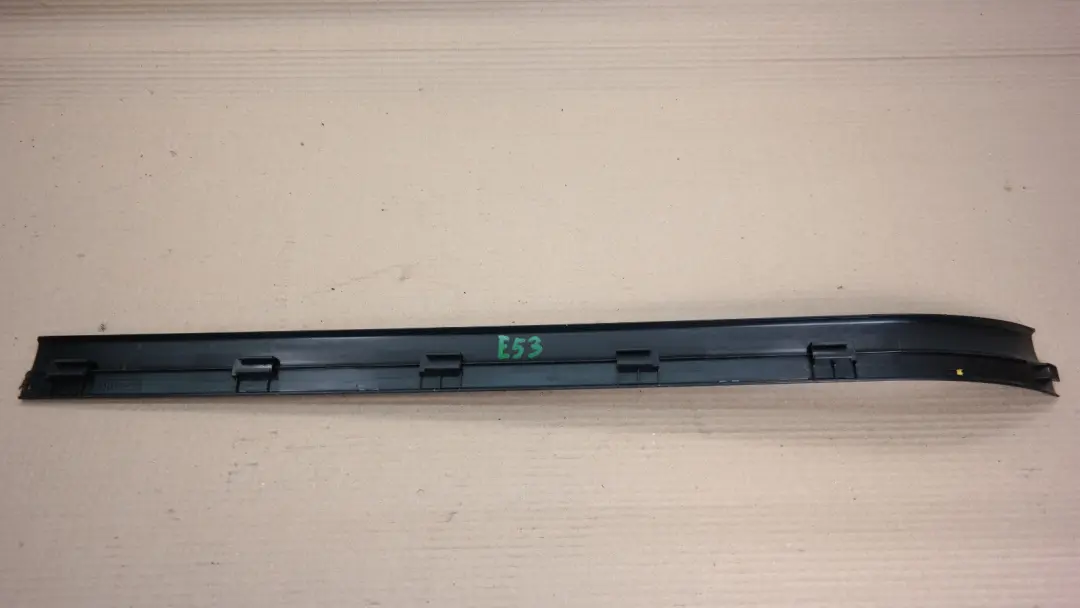 Front Left Entrance Cover Kick Trim Black to BMW X5 Series E53 with Part number 8402107 BMW X5 Series E53 Front Left Entrance Cover Kick Trim Black - SKU 8402107 - Part number 8402107