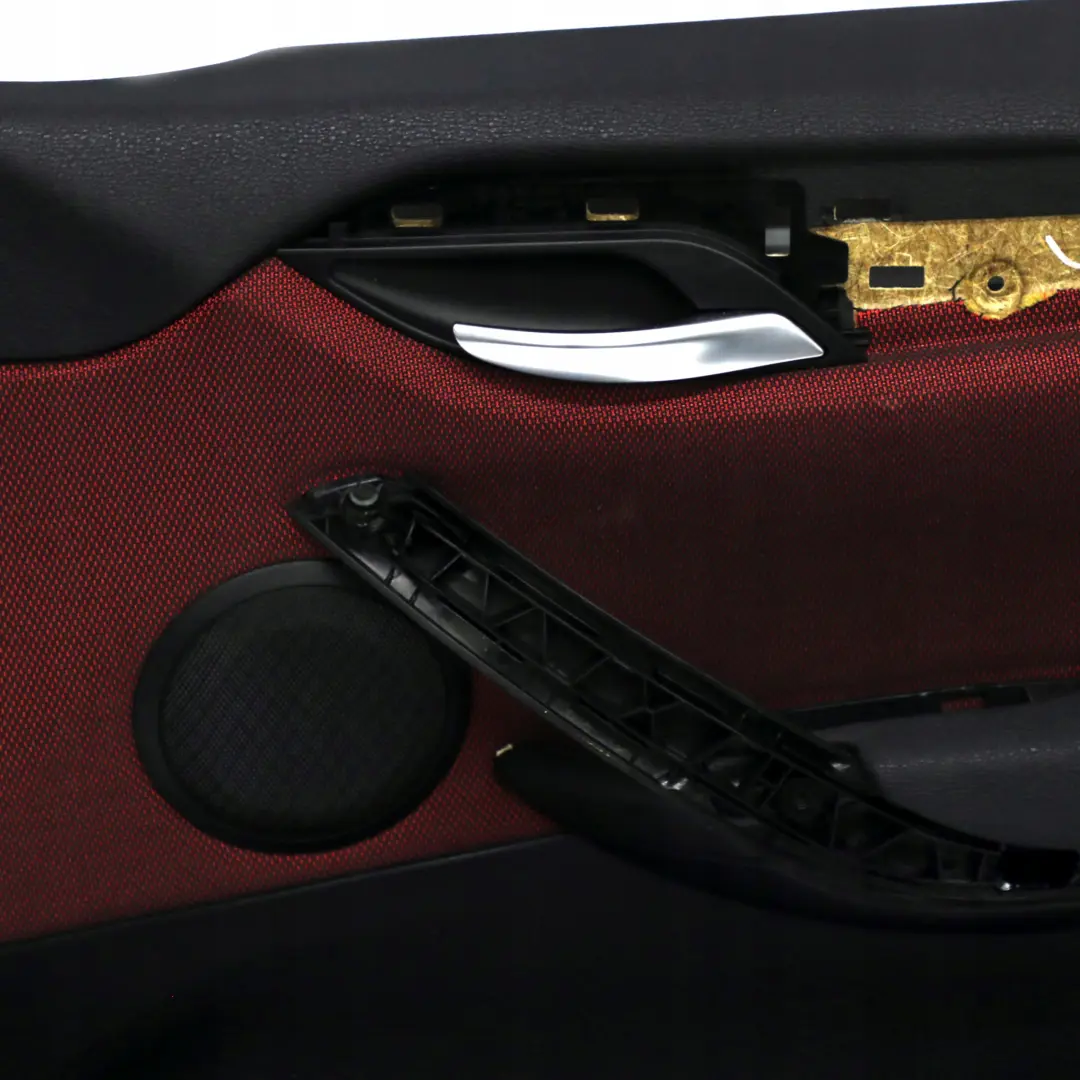 Front Right O/S Door Card Lining Trim Fabric Cloth Vermilion Red to BMW X1 E84 with Part number 7320192 BMW X1 E84 Front Right O/S Door Card Lining Trim Fabric Cloth Vermilion Red - SKU 7320192 - Part number 7320192