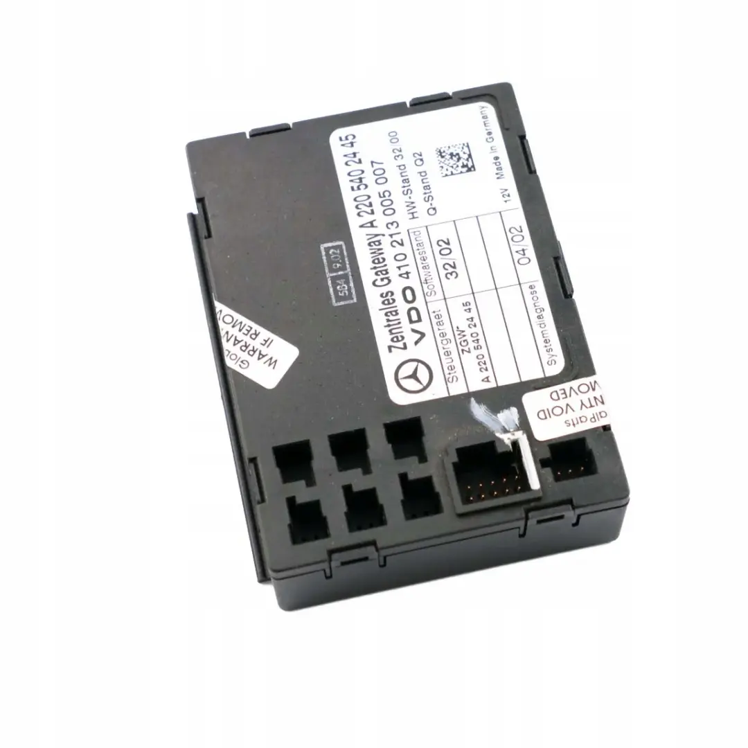 Mercedes-Benz S-Class W220 Central Gateway Control Unit Module ECU to with Part number A2205402445 Mercedes-Benz S-Class W220 Central Gateway Control Unit Module ECU - SKU A2205402445 - Part number A2205402445