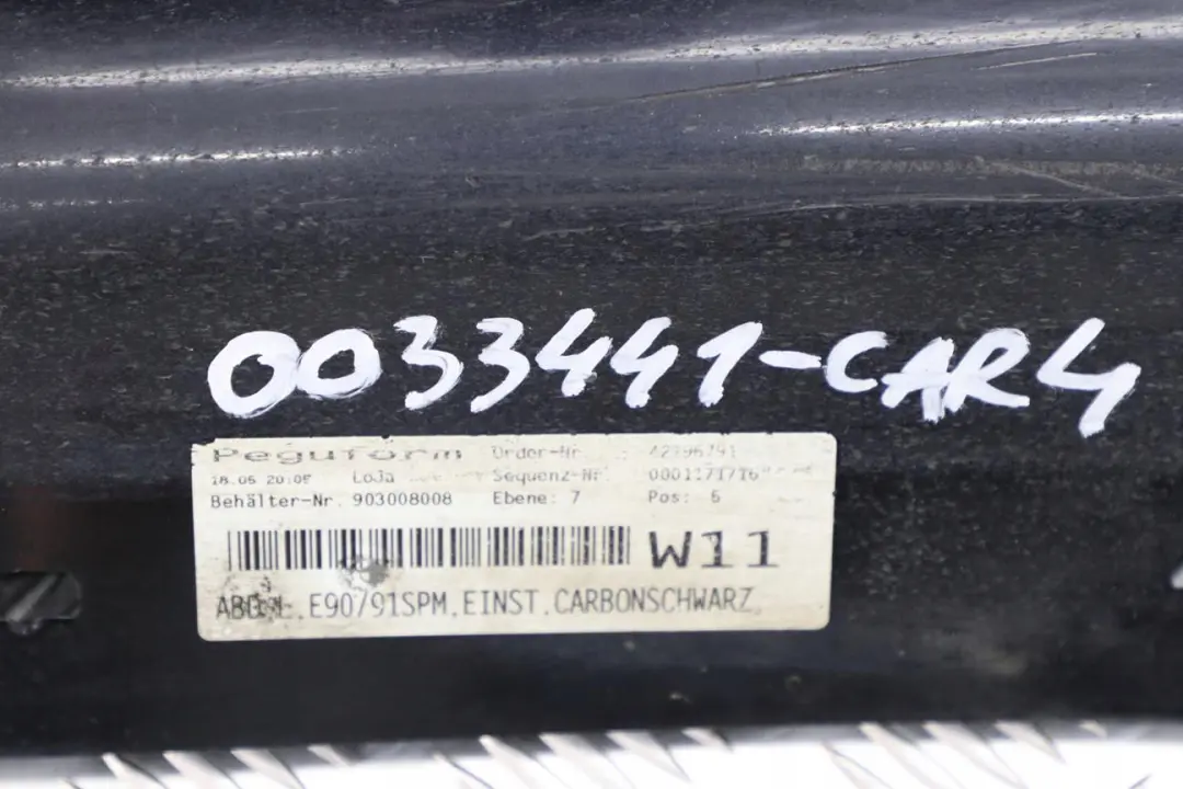 BMW 3 E90 E91 4 M Sport Bas de Porte Seuil a Gauche Noir de Carbone - 416 - SKU 0033441-CAR4 - Numéro de pièce 0033441
