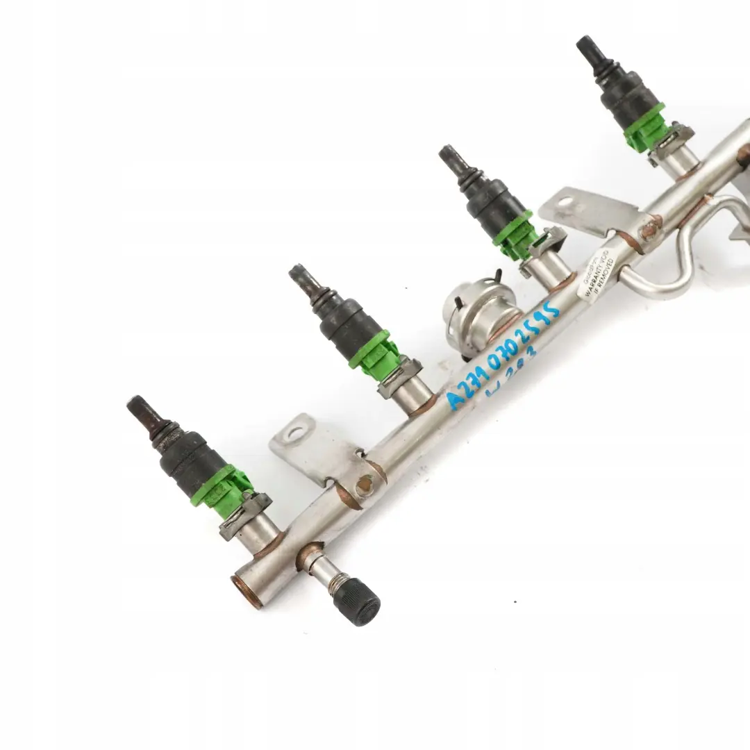 Mercedes-Benz Clase C E W203 W211 Kompressor M271 Gasolina Inyector Rail para con número de pieza A2710702595 Mercedes-Benz Clase C E W203 W211 Kompressor M271 Gasolina Inyector Rail - SKU A2710702595 - Número de pieza A2710702595