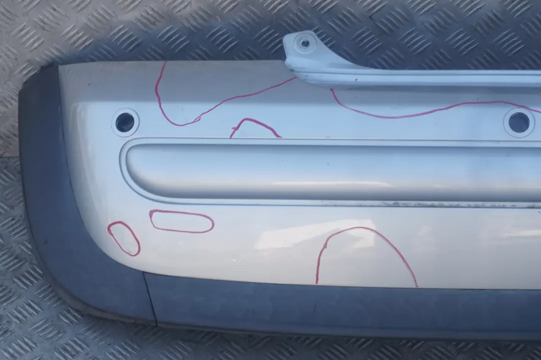 Bumper Trim Panel PDC Pure Silver Metallic - 900 to BMW MINI Cooper R50 Rear with Part number 0697799 BMW MINI Cooper R50 Rear Bumper Trim Panel PDC Pure Silver Metallic - 900 - SKU 0697799-PS - Part number 0697799