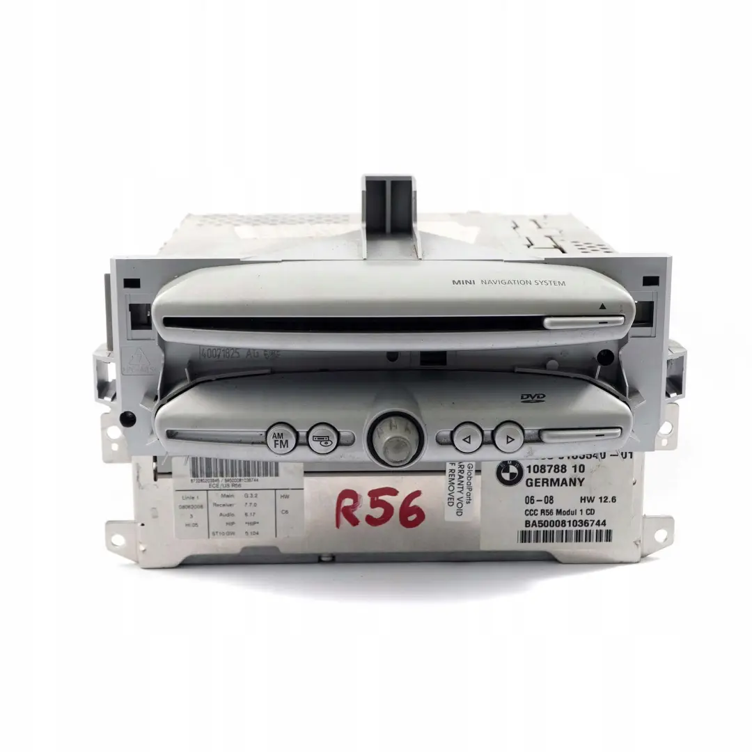 BMW Mini Cooper R55 R56 R57 CCC CD DVD Navigation Sat Nav Head Unit - SKU 3452071 - Part number 9138452