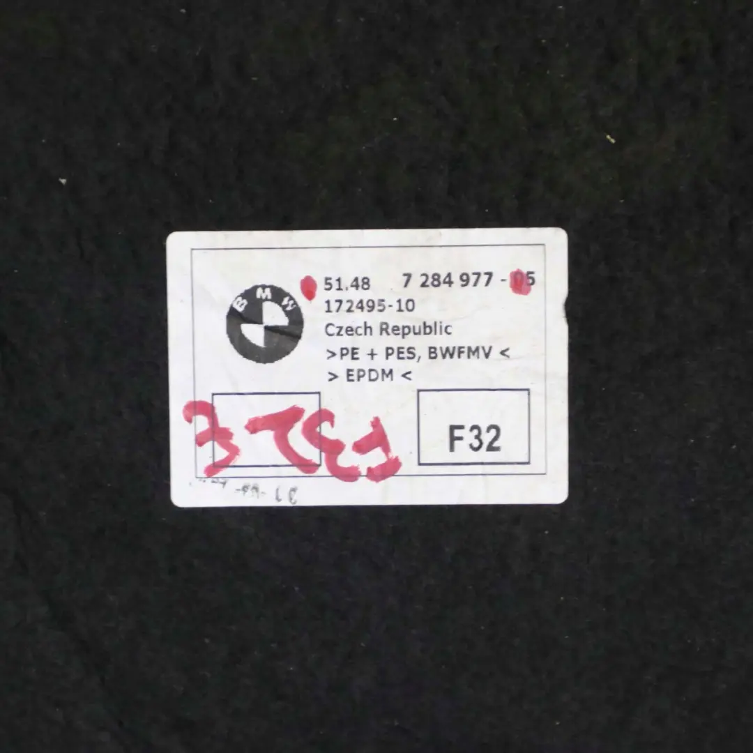 Posteriore Boden Isolamento Acustico Carenatura per BMW F32 F82 M4 con numero di parte 7284977 BMW F32 F82 M4 Posteriore Boden Isolamento Acustico Carenatura - SKU 7284977 - Numero di parte 7284977