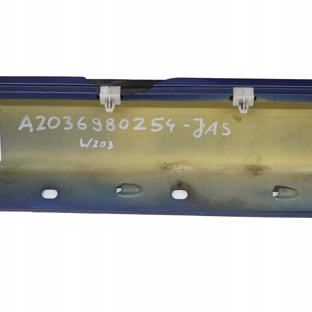 Mercedes-Benz W203 Door Sill Side Cover Skirt Right O/S Jaspisblau Blue - 345 to with Part number A2036980254 Mercedes-Benz W203 Door Sill Side Cover Skirt Right O/S Jaspisblau Blue - 345 - SKU A2036980254-JAS - Part number A2036980254