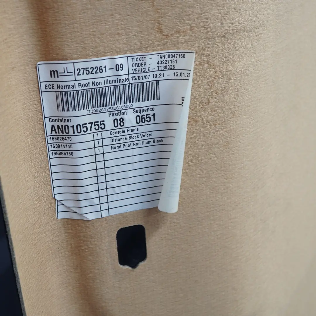 Podsufitka czarna Sport do MINI Cooper One R56 o numerze 2752261 MINI Cooper One R56 Podsufitka czarna Sport - SKU 2752261 - Numer Części 2752261