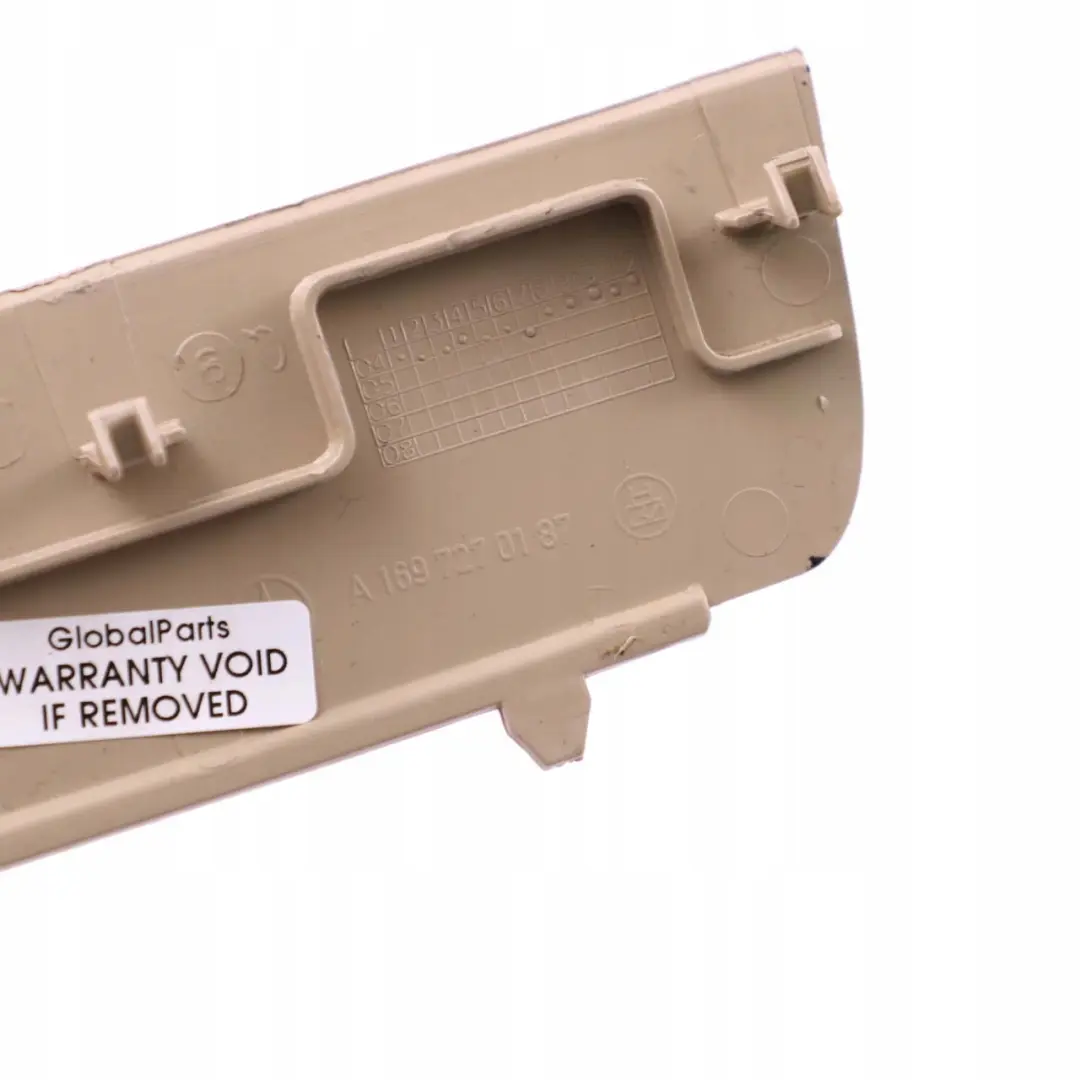 Front Door Bolt Trim Cover Panel Beige to Mercedes W169 with Part number A1697270187 Mercedes W169 Front Door Bolt Trim Cover Panel Beige - SKU A1697270187 - Part number A1697270187