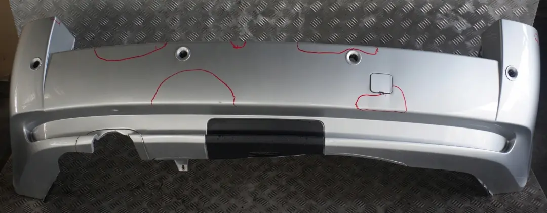BMW X3 Series E83 Complete Rear Bumper Trim Panel PDC Titansilber Silver - SKU 3400941-TS - Part number 3400941