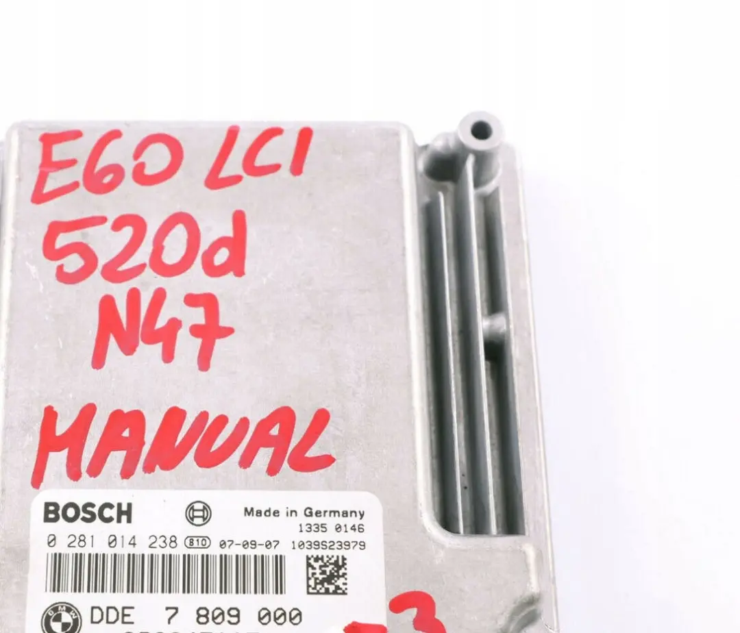 BMW E60 E87 LCI E90 120d 320d 520d N47 ECU Kit Unidad Control DDE CAS3 - SKU 7809000-3 - Número de pieza 7809000