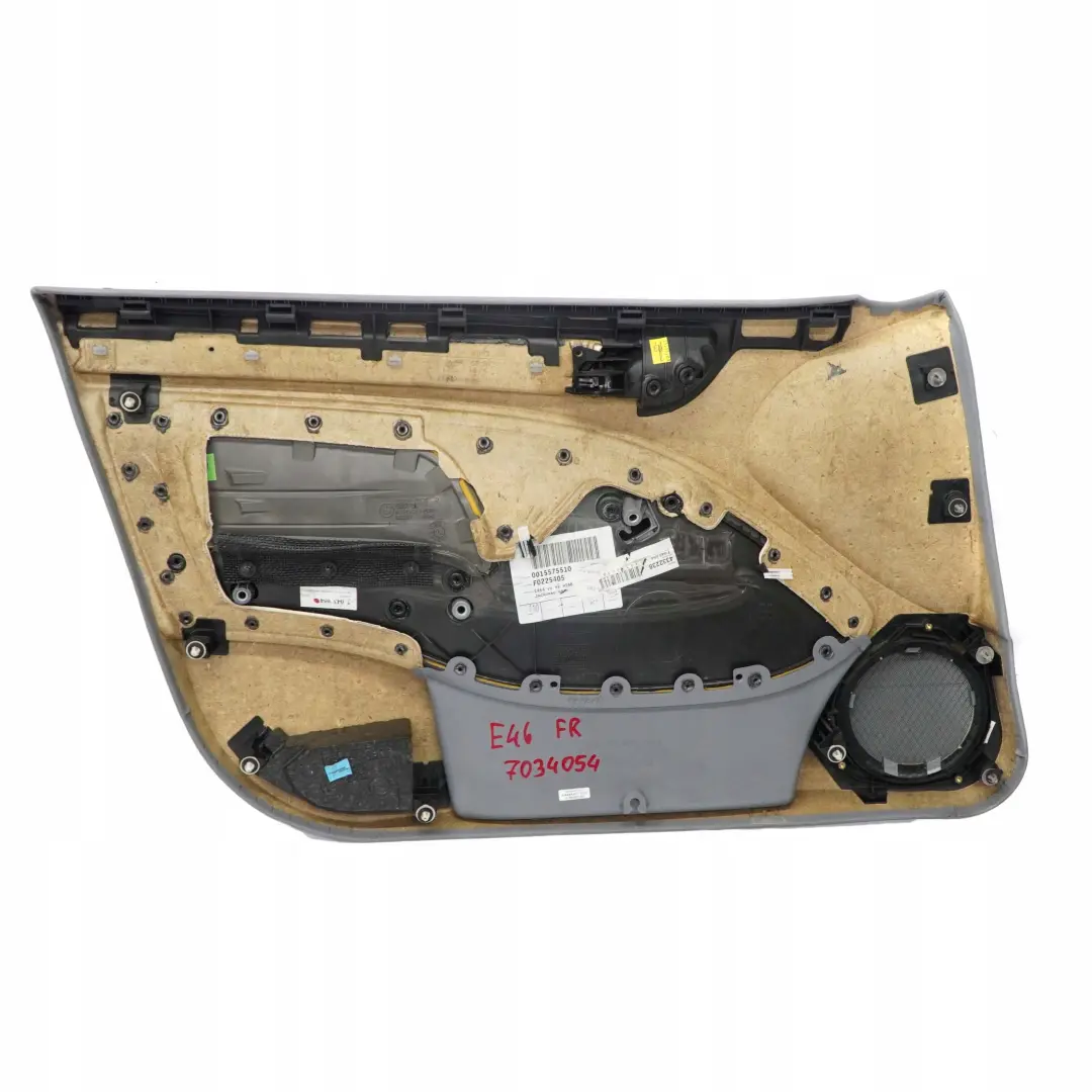 BMW 3 E46 Saloon Touring Front Right O/S Trim Panel Door Card Cloth Fabric Grey - SKU 7043054 - Part number 7043054