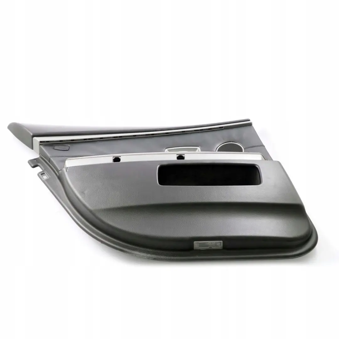 Left Door Card Leather Pearl Black Lining Trim para BMW E65 Rear con número de pieza 9153607 BMW E65 Rear Left Door Card Leather Pearl Black Lining Trim - SKU 9153607 - Número de pieza 9153607