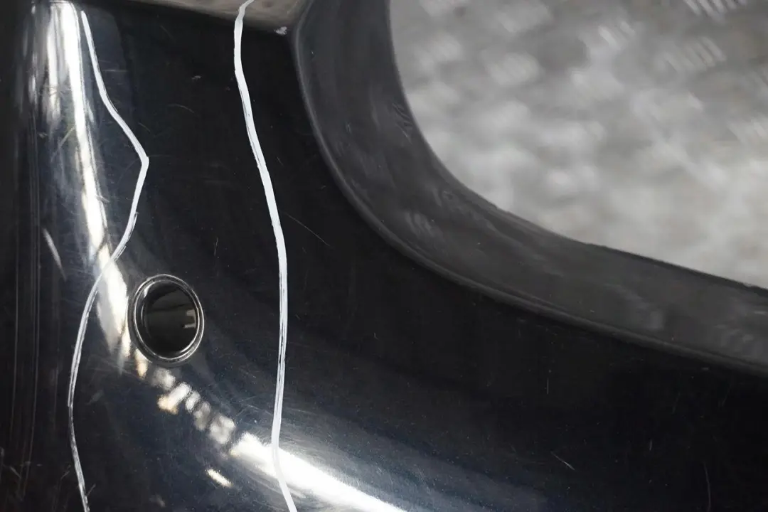 BMW 5 Series E61 Touring M Sport Rear Bumper Panel PDC Carbonschwarz Black - SKU 0394703-CAR - Part number 0394703