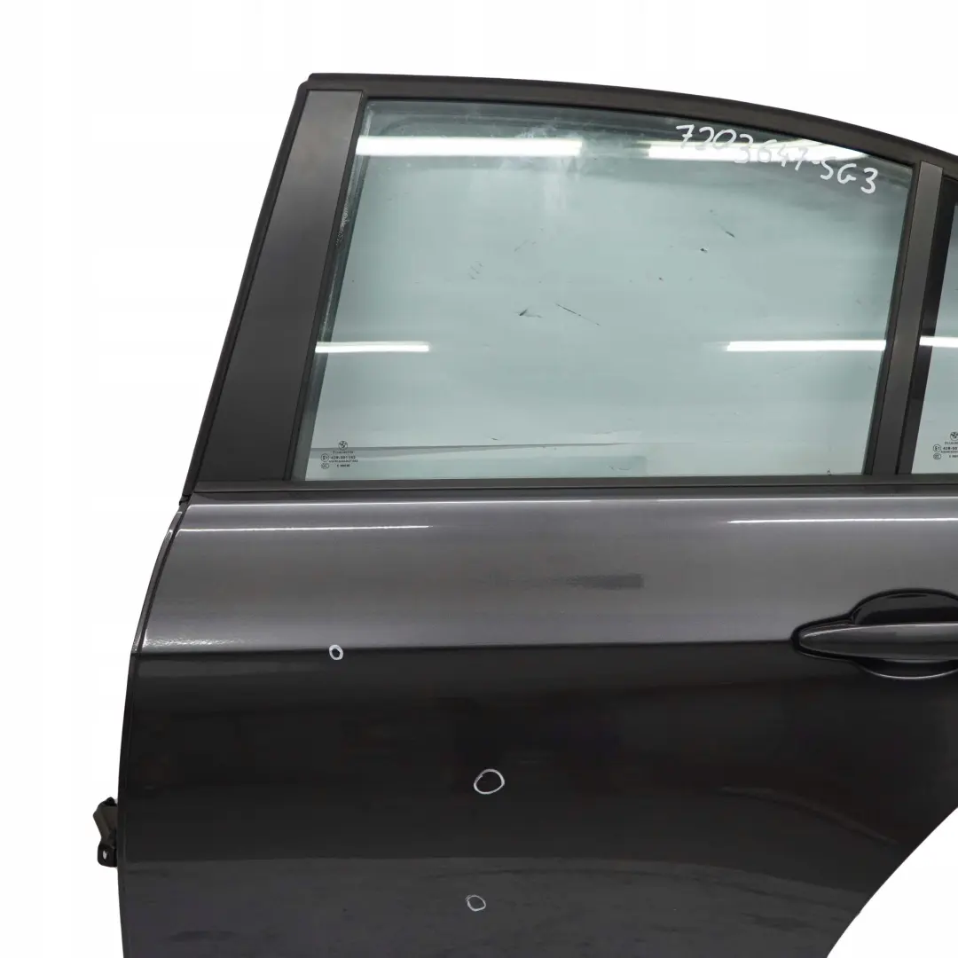Door Rear Left N/S Sparkling Graphite Metallic - A22 to BMW 3 Series E90 3 with Part number 7203647 BMW 3 Series E90 3 Door Rear Left N/S Sparkling Graphite Metallic - A22 - SKU 7203647-SG3 - Part number 7203647