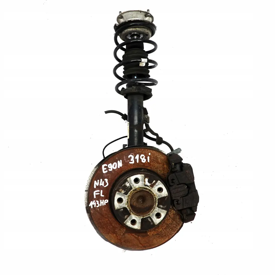 N43 Frente Izquierda Primavera Strut Pierna Freno Suspension Hub para BMW E90 318i con número de pieza 6771723 BMW E90 318i N43 Frente Izquierda Primavera Strut Pierna Freno Suspension Hub - SKU 6771723-1 - Número de pieza 6771723