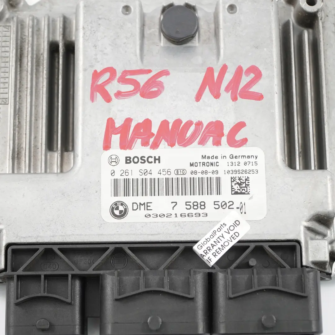 Benzin N12 DME Steuergerät Schaltgetriebe für Mini Cooper One R55 R56 R57 mit Teilenummer 7588502 Mini Cooper One R55 R56 R57 Benzin N12 DME Steuergerät Schaltgetriebe - SKU 7588502 - Teilenummer 7588502