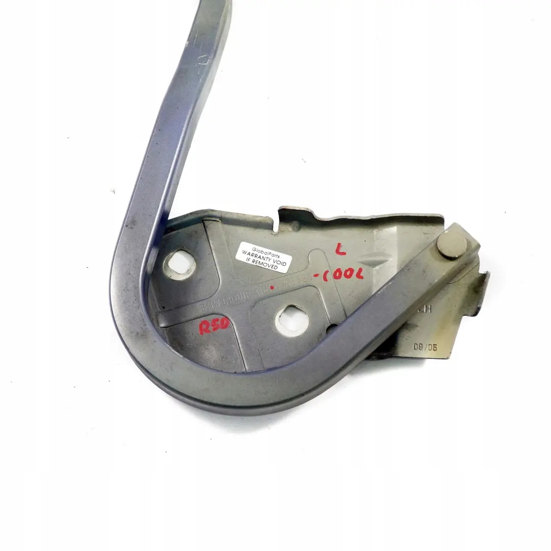 Left N/S Engine Hood Hinge Cool Blue Metallic - A27 to Mini Cooper One R50 R53 with Part number 0598828 Mini Cooper One R50 R53 Left N/S Engine Hood Hinge Cool Blue Metallic - A27 - SKU 0598828-COOL - Part number 0598828