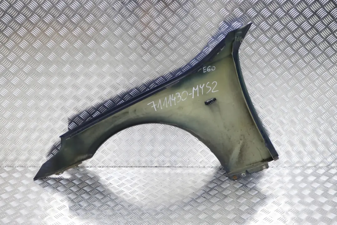 BMW 5 Series E60 E61 2 Front Right Wing Fender Side Panel O/S Mysticblau Blue - SKU 7111430-MYS2 - Part number 7111430