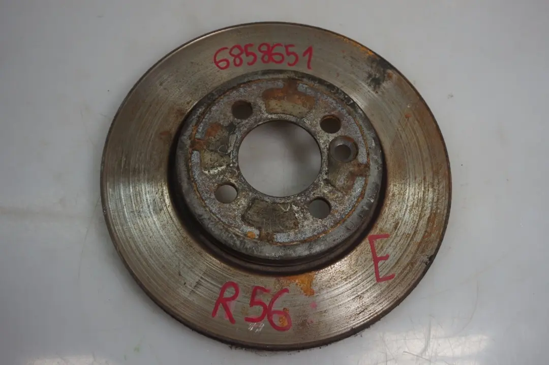 Front Left Right N/O/S Wheel Brake Disc to BMW Mini Cooper R55 R56 R57 with Part number 6858651 BMW Mini Cooper R55 R56 R57 Front Left Right N/O/S Wheel Brake Disc - SKU 6858651 - Part number 6858651