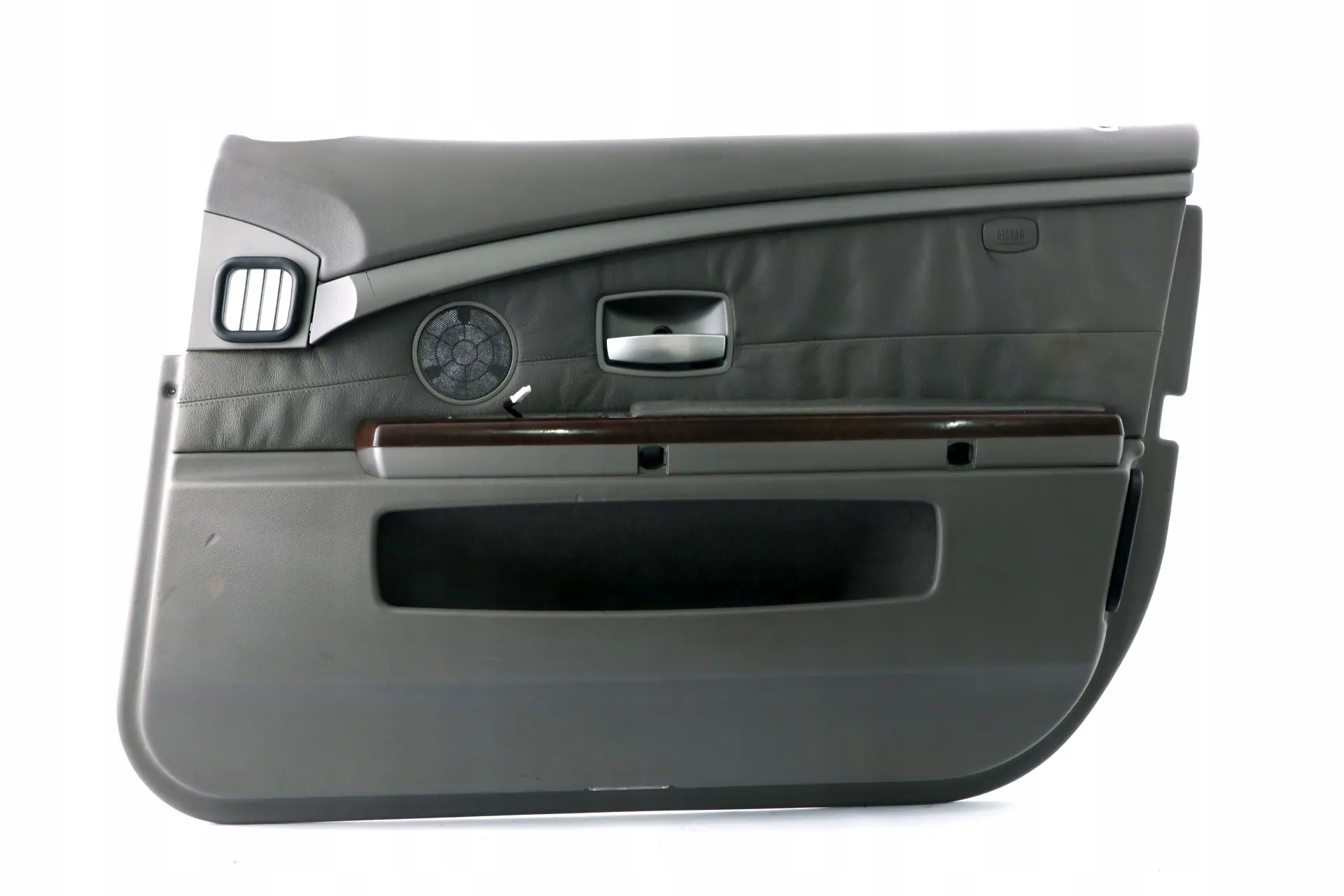 BMW 7 Series E65 Rear Right O/S Door Card Grey Leather Lining Trim Panel