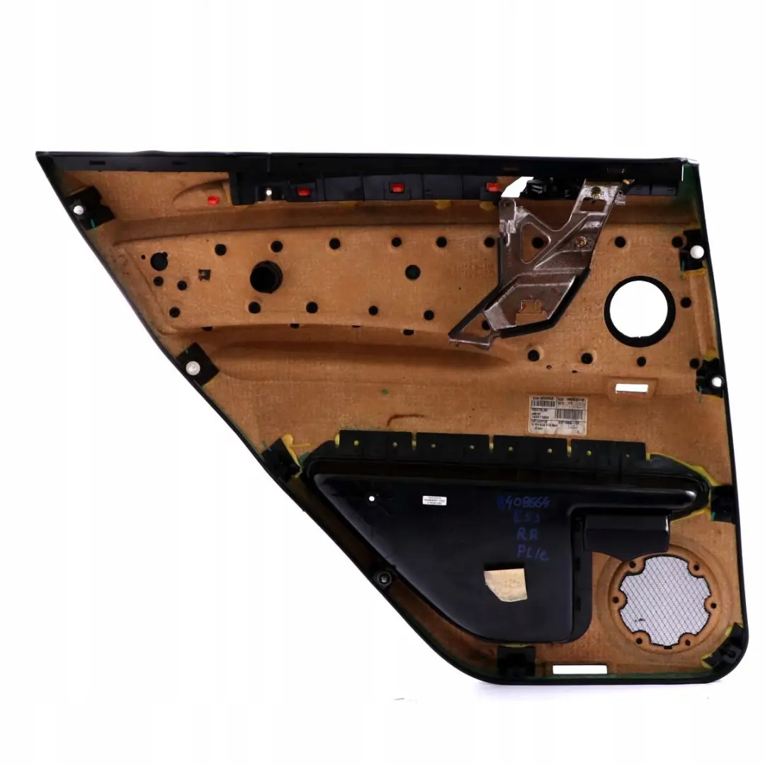 BMW X5 E53 Black Leather Rear Right O/S Door Card Trim Panel Interior - SKU 8408664 - Part number 8408664