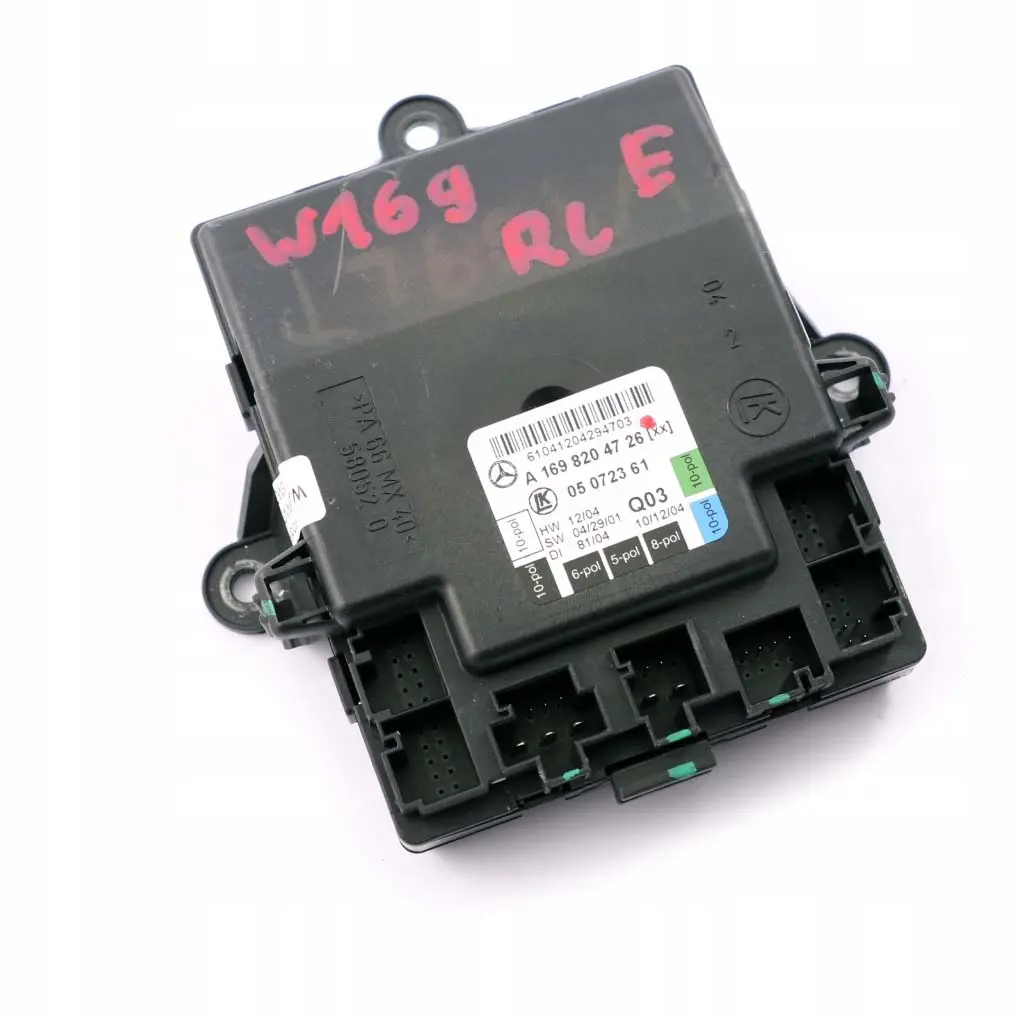 Puerta Trasera Izquierda Modulo Unidad De Control para Mercedes W169 con número de pieza A1698204726 Mercedes W169 Puerta Trasera Izquierda Modulo Unidad De Control - SKU A1698204726 - Número de pieza A1698204726