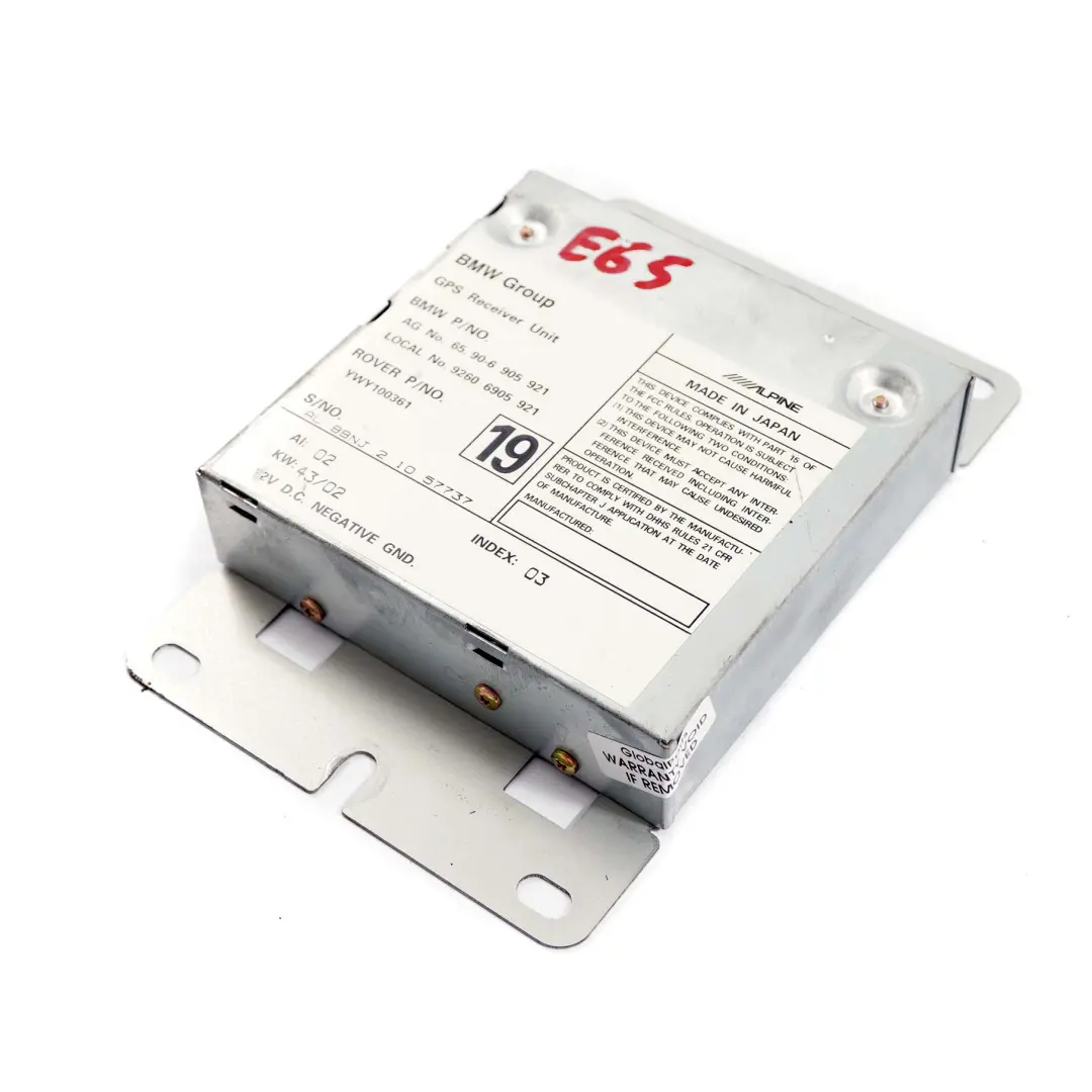 GPS Receptor Unidad De Control Modulo Japon para BMW X5 E39 E46 E53 E65 con número de pieza 6905921 BMW X5 E39 E46 E53 E65 GPS Receptor Unidad De Control Modulo Japon - SKU 6905921 - Número de pieza 6905921