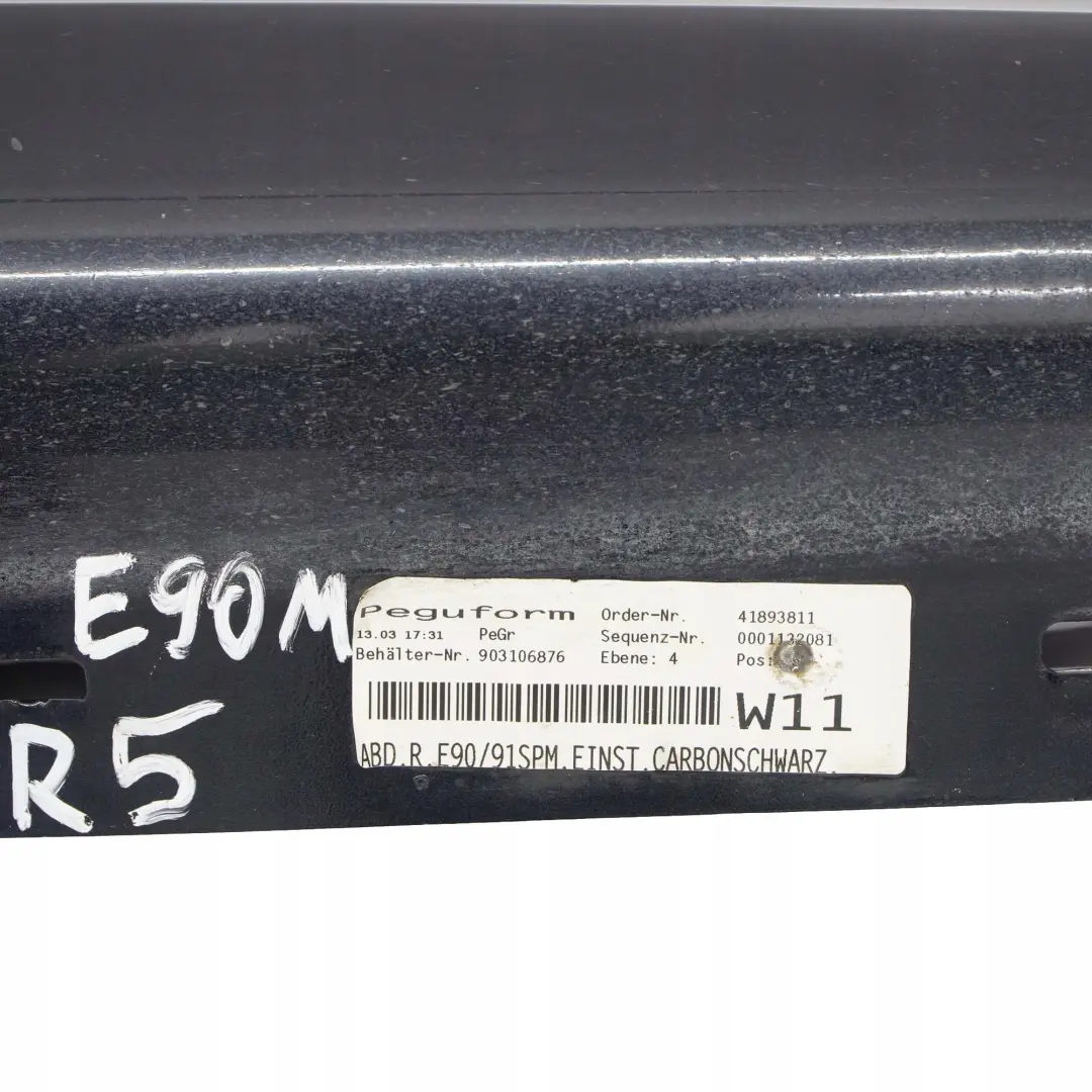 BMW E90 E91 5 M Sport Listello Portiera Apertura Gonna Destra Nero Carbone - SKU 0033440-CAR5 - Numero di parte 0033440