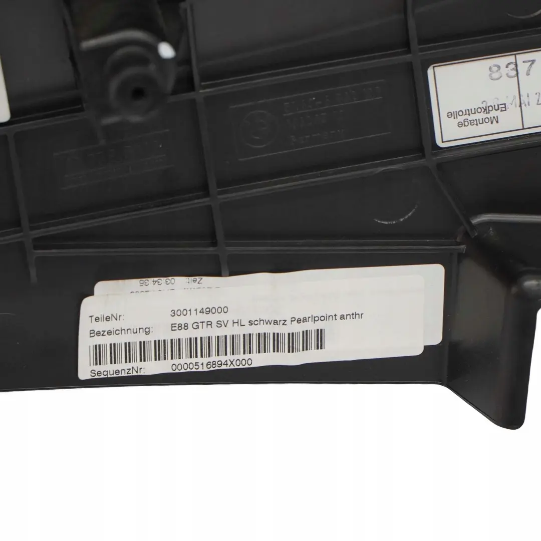 Laterale Posteriore Sinistra Tessuto Pearlpoint Antracite per BMW E88 Cabrio con numero di parte 9147711 BMW E88 Cabrio Laterale Posteriore Sinistra Tessuto Pearlpoint Antracite - SKU 9147711 - Numero di parte 9147711