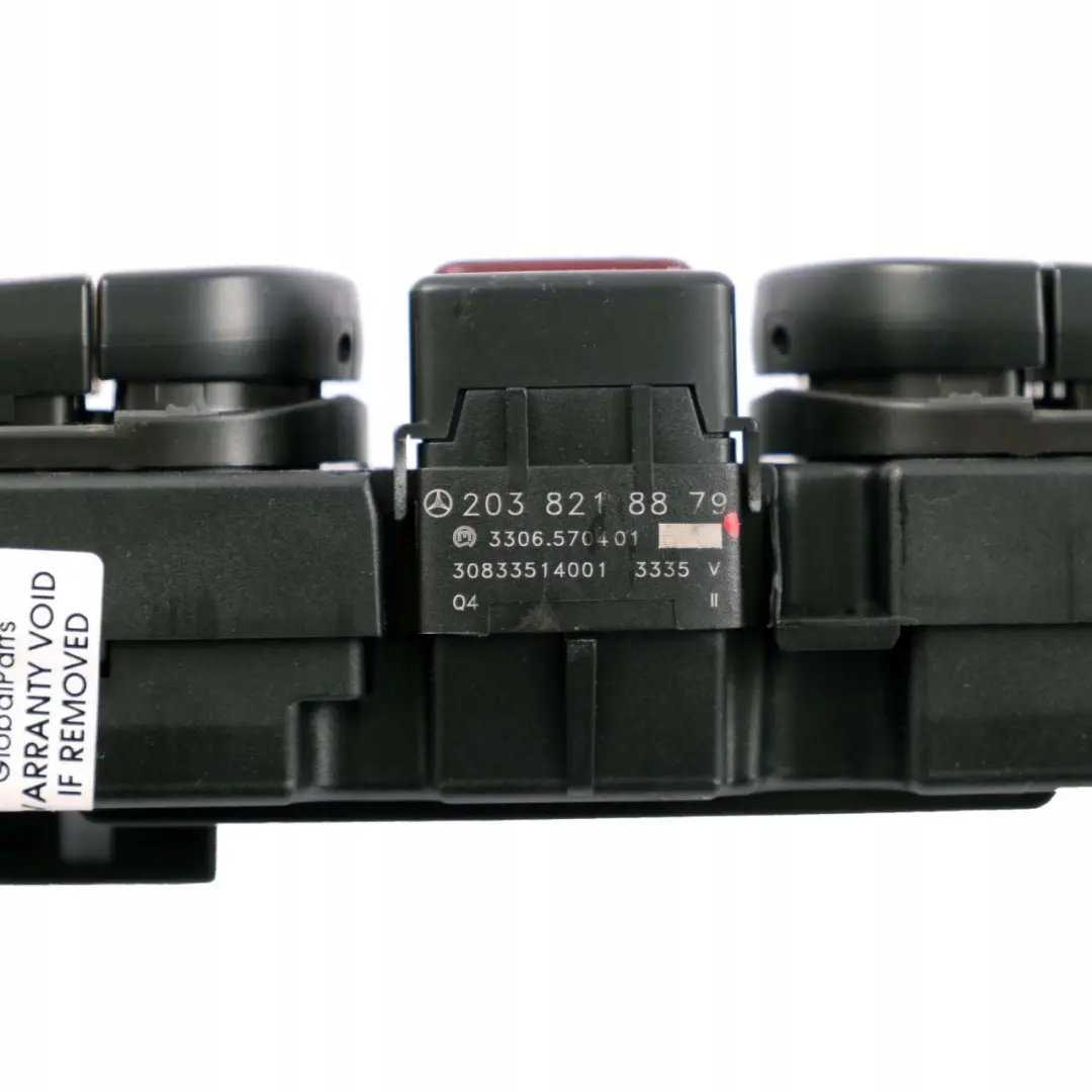 Mercedes-Benz CL203 Central Hazard Control Panel Interruptor ESP para con número de pieza A2038218979 Mercedes-Benz CL203 Central Hazard Control Panel Interruptor ESP - SKU A2038218979 - Número de pieza A2038218979