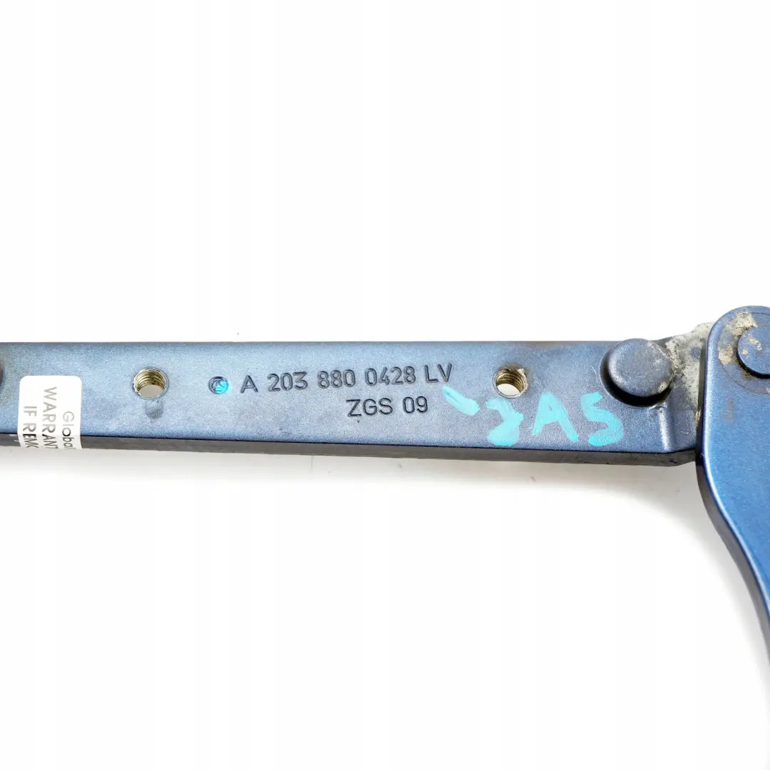 Mercedes-Benz C-Class W203 Hinge Right O/S Bonnet Front Jaspisblau Blue - 345 to with Part number A2038800428 Mercedes-Benz C-Class W203 Hinge Right O/S Bonnet Front Jaspisblau Blue - 345 - SKU A2038800428-JAS - Part number A2038800428