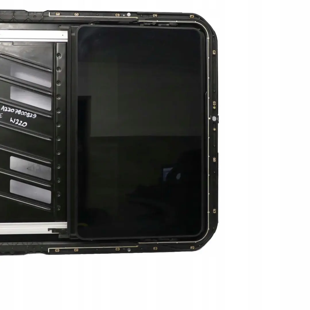 Mercedes-Benz S-Class W220 Sliding Roof Sunroof Mechanism Window Glass to with Part number A2207800829 Mercedes-Benz S-Class W220 Sliding Roof Sunroof Mechanism Window Glass - SKU A2207800829 - Part number A2207800829