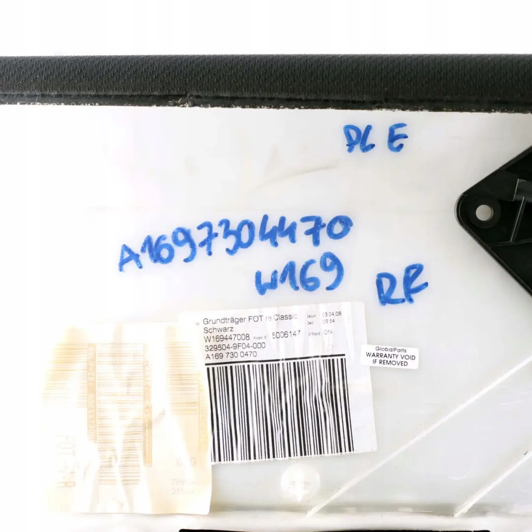 Mercedes W169 Pannello rivestimento della scheda porta posteriore destra Nero - SKU A1697304470 - Numero di parte A1697304470