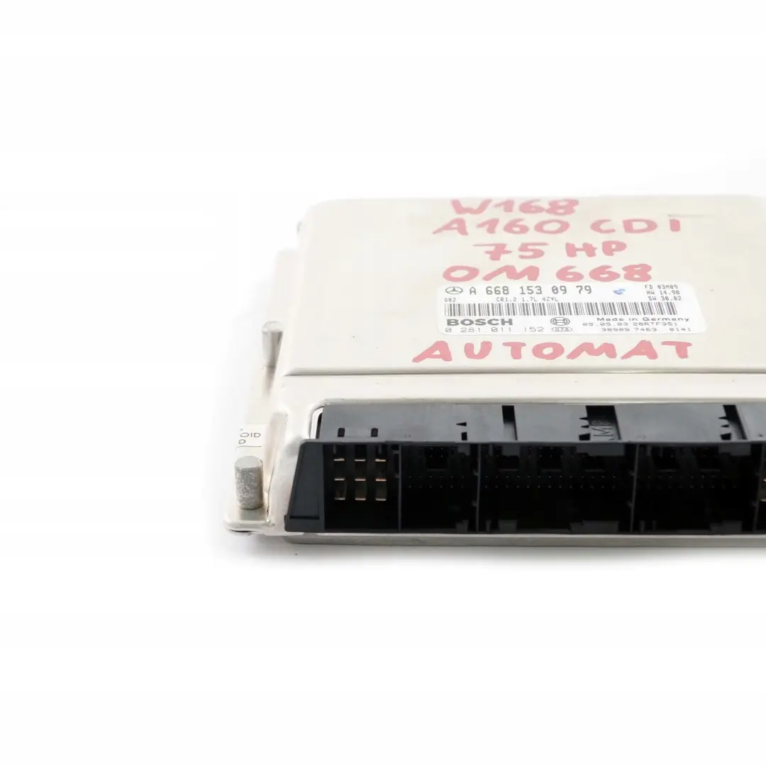  Mercedes-Benz W168 A 160 CDI OM668 Engine Control Module Automatic - SKU A6681530979 - Part number A6681530979