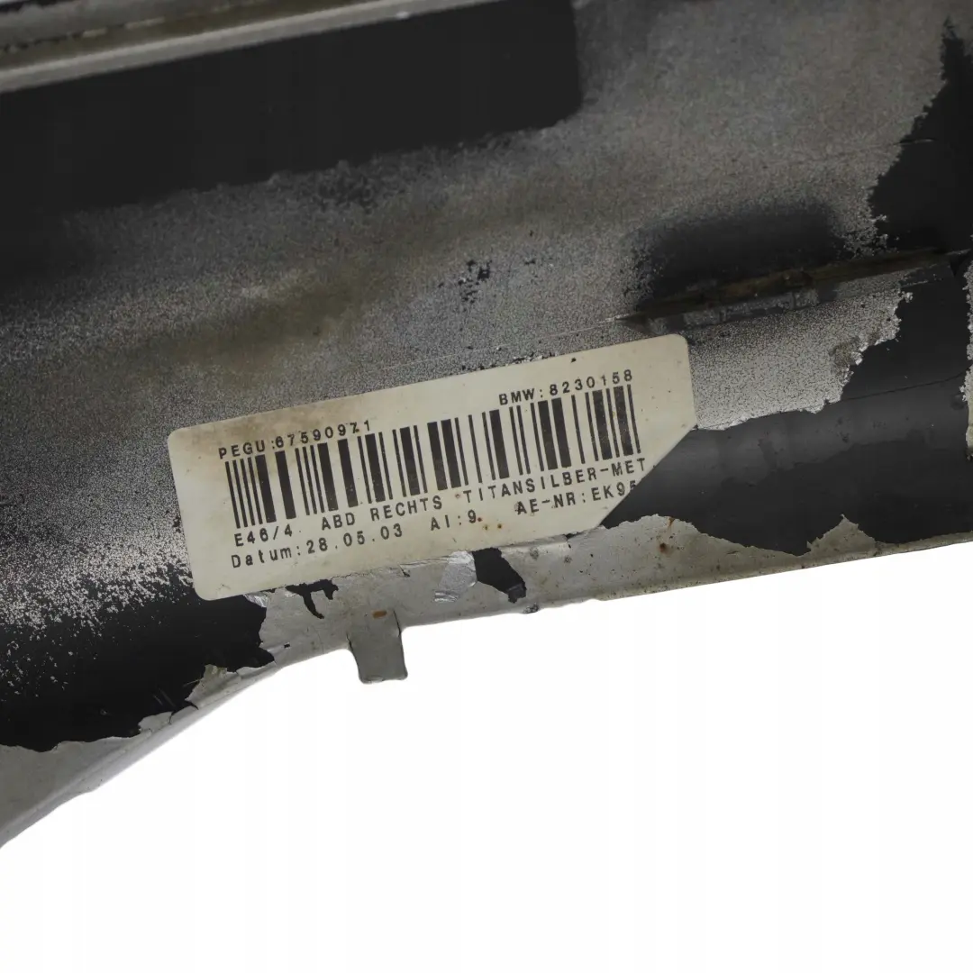 BMW E46 Limousine Touring Listello Portiera Gonna Destra Argento-Titanio 354 - SKU 9071632-TS - Numero di parte 9071632