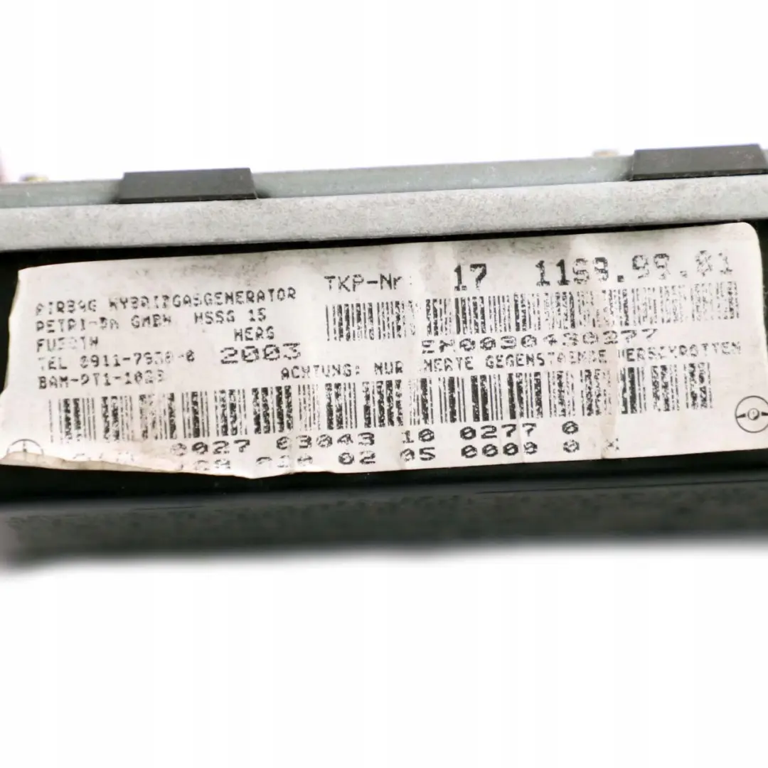 Front Right O/S Door Airbag Air Bag Module to Mercedes A-Class W168 with Part number A1688600205 Mercedes A-Class W168 Front Right O/S Door Airbag Air Bag Module - SKU A1688600205 - Part number A1688600205