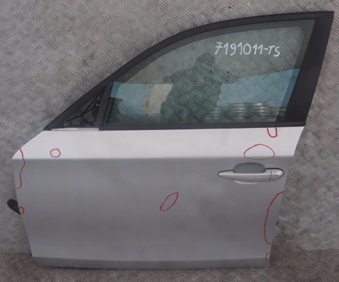 BMW 1 SERIES E87 E87N Door Front Left N/S Titansilber Silber Silver Metallic 354 - SKU 7191011-TS - Part number 7191011