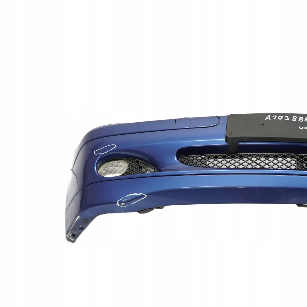 Mercedes-Benz C Klasse W203 Stossfänger Vorn Jaspisblau Blau Metallic - 345 für mit Teilenummer A2038850025 Mercedes-Benz C Klasse W203 Stossfänger Vorn Jaspisblau Blau Metallic - 345 - SKU A2038850025-JAS - Teilenummer A2038850025