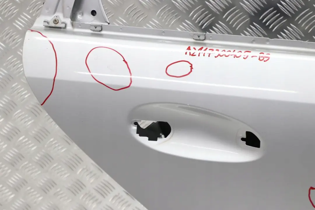 Benz E Class S211 Estate Door Rear Right O/S Brilliant Silver - 744U to Mercedes with Part number A2117300405 Mercedes Benz E Class S211 Estate Door Rear Right O/S Brilliant Silver - 744U - SKU A2117300405-BS - Part number A2117300405