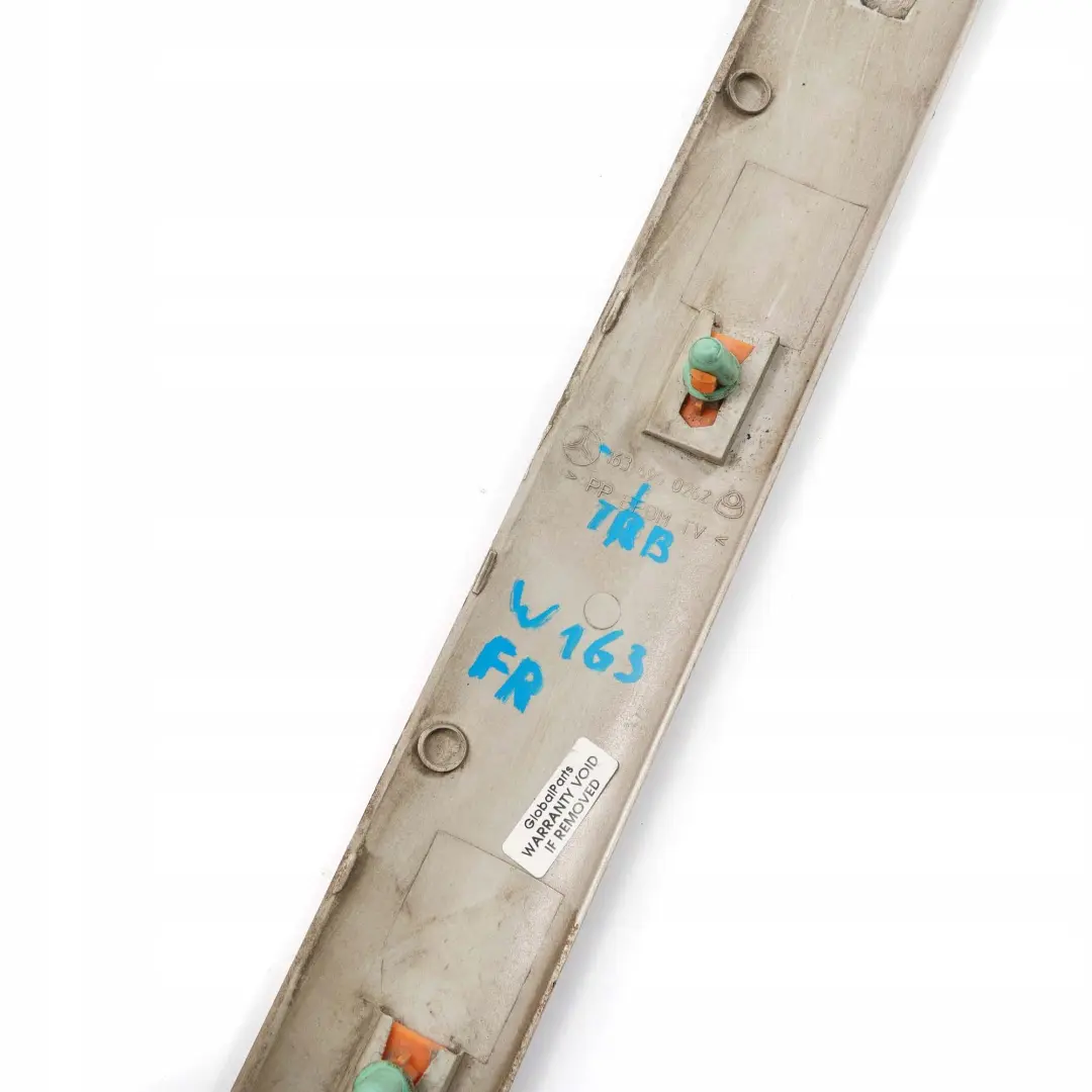 Mercedes-Benz W163 Front Right Door O/S Trim Strip Moulding Travertine Beige to with Part number A1636900262 Mercedes-Benz W163 Front Right Door O/S Trim Strip Moulding Travertine Beige - SKU A1636900262-TRB - Part number A1636900262