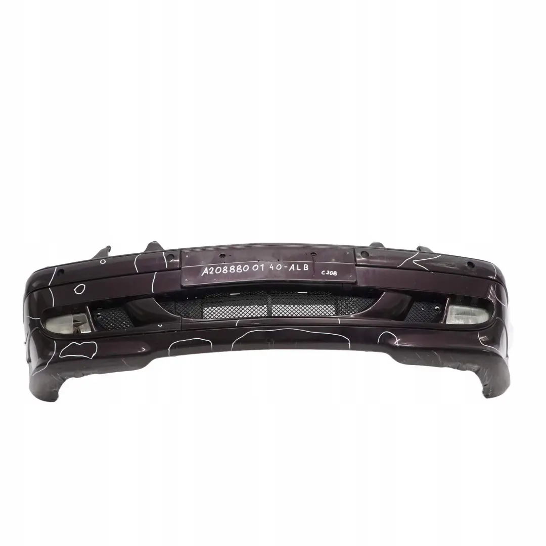 W208 Zderzak przód Almandine Black do MERCEDES CLK o numerze A2088800140 MERCEDES CLK W208 Zderzak przód Almandine Black - SKU A2088800140-ALB - Numer Części A2088800140