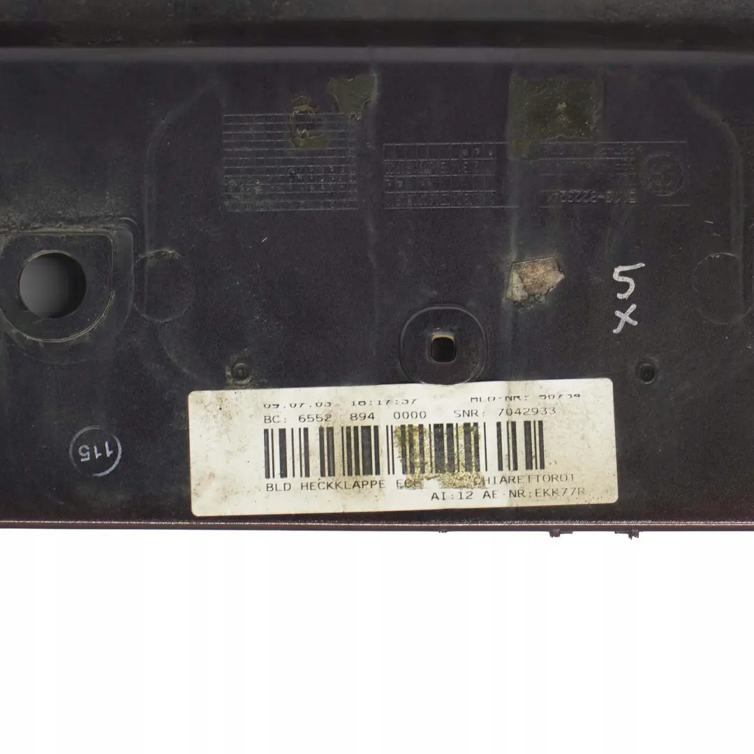 BMW 7 E65 E66 Finisher Trunk Boot Lid Tailgate Chiaretto Red Metallic - 894 - SKU 0137337-CHI - Part number 0137337