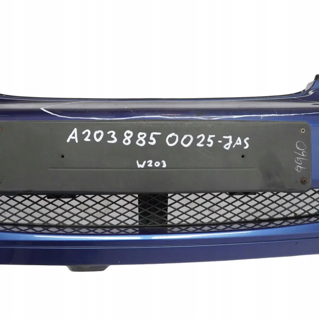 Mercedes-Benz C-Class W203 Front Bumper Trim Panel Jaspisblau Blue - 345 to with Part number A2038850025 Mercedes-Benz C-Class W203 Front Bumper Trim Panel Jaspisblau Blue - 345 - SKU A2038850025-JAS - Part number A2038850025
