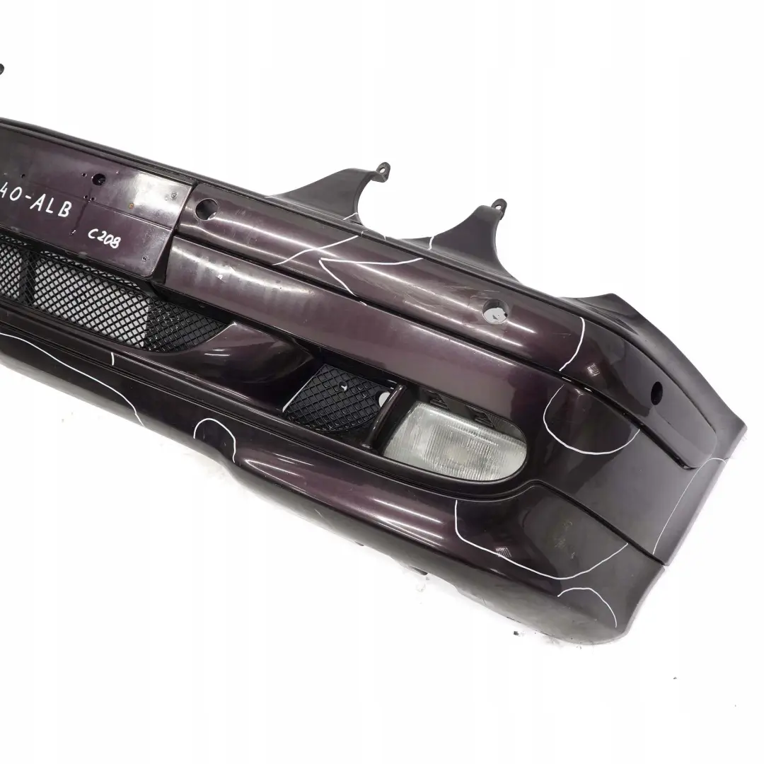 Mercedes-Benz CLK-Class W208 Front Bumper Trim Panel Almandine Black - 182 to with Part number A2088800140 Mercedes-Benz CLK-Class W208 Front Bumper Trim Panel Almandine Black - 182 - SKU A2088800140-ALB - Part number A2088800140