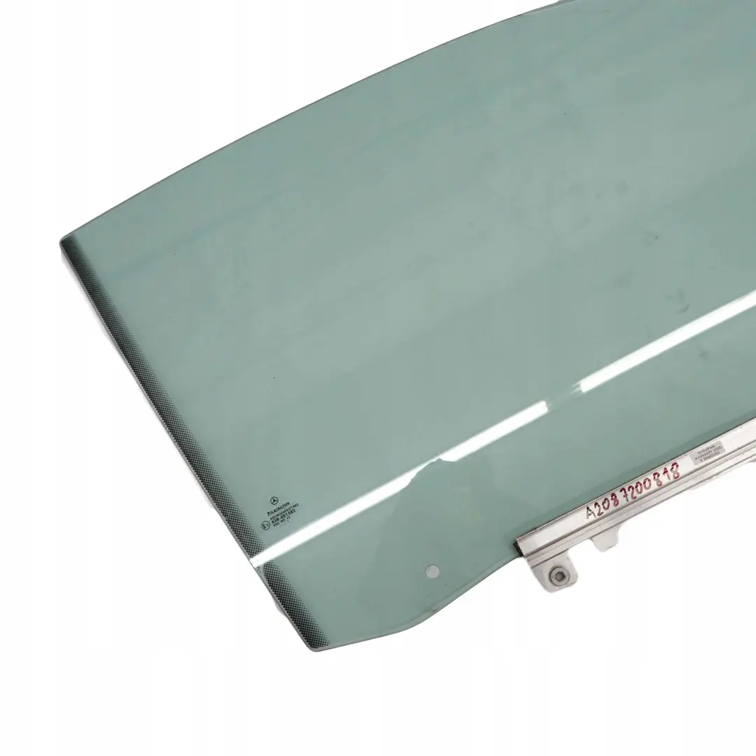 Mercedes-Benz CLK W208 Front Right O/S Window Glass Green AS2 to with Part number A2087200818 Mercedes-Benz CLK W208 Front Right O/S Window Glass Green AS2 - SKU A2087200818 - Part number A2087200818