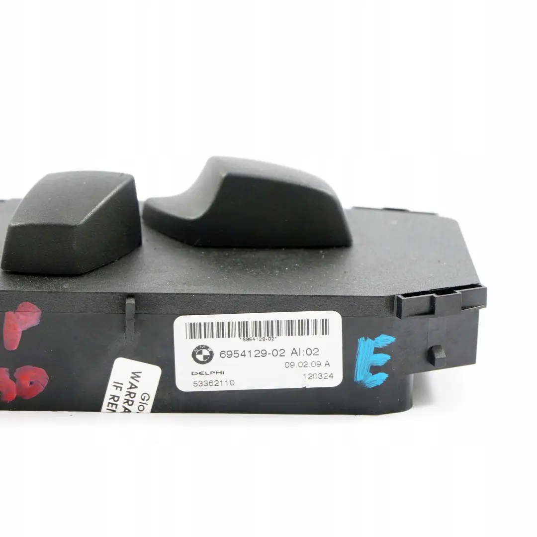 Interrupteur de reglage du siege avant gauche pour BMW E87 E90 E92 à propos du numéro de pièce 6954129 BMW E87 E90 E92 Interrupteur de reglage du siege avant gauche - SKU rhd-6954129 - Numéro de pièce 6954129