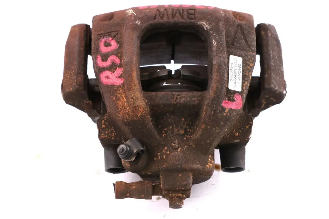 Front Left Wheel N/S Brake Caliper Housing to Mini Cooper R50 R52 R53 with Part number 6768457 Mini Cooper R50 R52 R53 Front Left Wheel N/S Brake Caliper Housing - SKU 6768457 - Part number 6768457