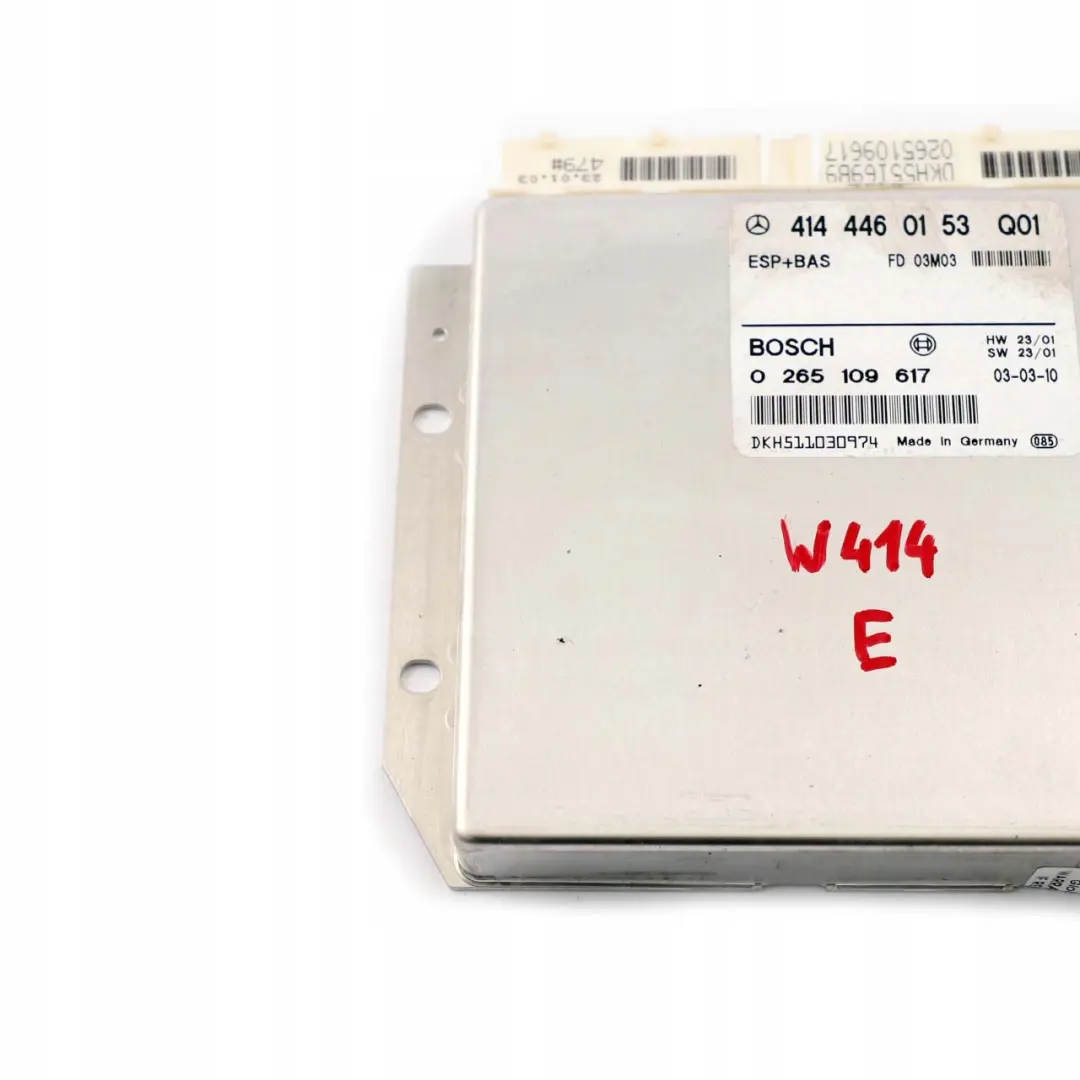 Mercedes-Benz W414 Esp Bas Unite De Commande ECU Module pour à propos du numéro de pièce A4144460153 Mercedes-Benz W414 Esp Bas Unite De Commande ECU Module - SKU A4144460153 - Numéro de pièce A4144460153