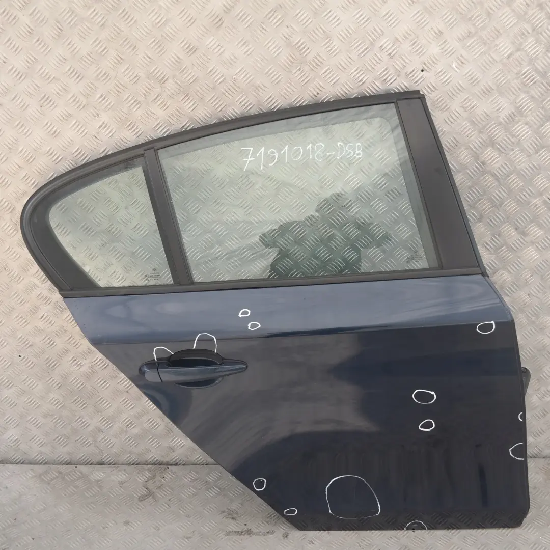 Door Rear Right O/S Tiefseeblau Deep Sea Blue Metallic A76 to BMW 1 SERIES E87 E87N with Part number 7191018 BMW 1 SERIES E87 E87N Door Rear Right O/S Tiefseeblau Deep Sea Blue Metallic A76 - SKU 7191018-DSB - Part number 7191018
