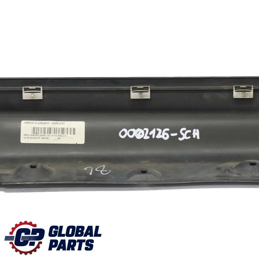 Left N/S Side Sill Skirt Kick Panel Schwarz 2 Black - 668 to BMW 3 E46 M Sport with Part number 0002126 BMW 3 E46 M Sport Left N/S Side Sill Skirt Kick Panel Schwarz 2 Black - 668 - SKU 0002126-SCH - Part number 0002126
