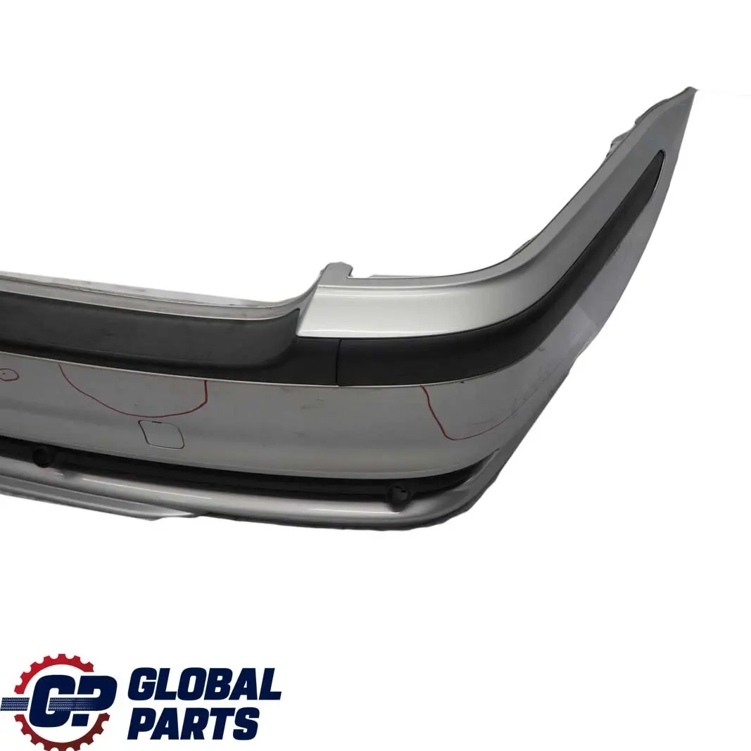 Bumper Trim Panel Titansilber Titan Silver Metallic 354 to BMW 3 E46 Touring Rear with Part number 0007425 BMW 3 E46 Touring Rear Bumper Trim Panel Titansilber Titan Silver Metallic 354 - SKU 0007425-TS - Part number 0007425